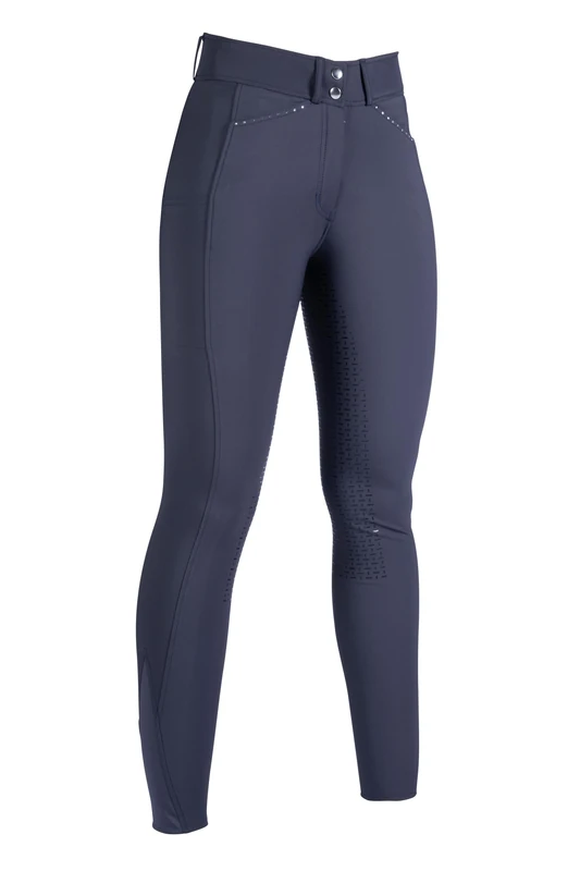 HKM Women's Helene Silicone Full seat Riding Breeches, Deep Blue, 36