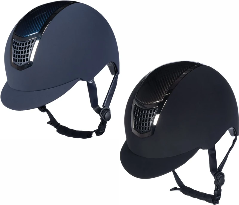 HKM Unisex Carbon Professional Riding Helmet Black 53-55 cm