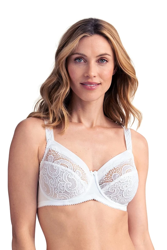 Miss Mary of Sweden Wonder Minimizer Bra – Underwired, Shaping, Soft Cup Support 36B White - Image 1