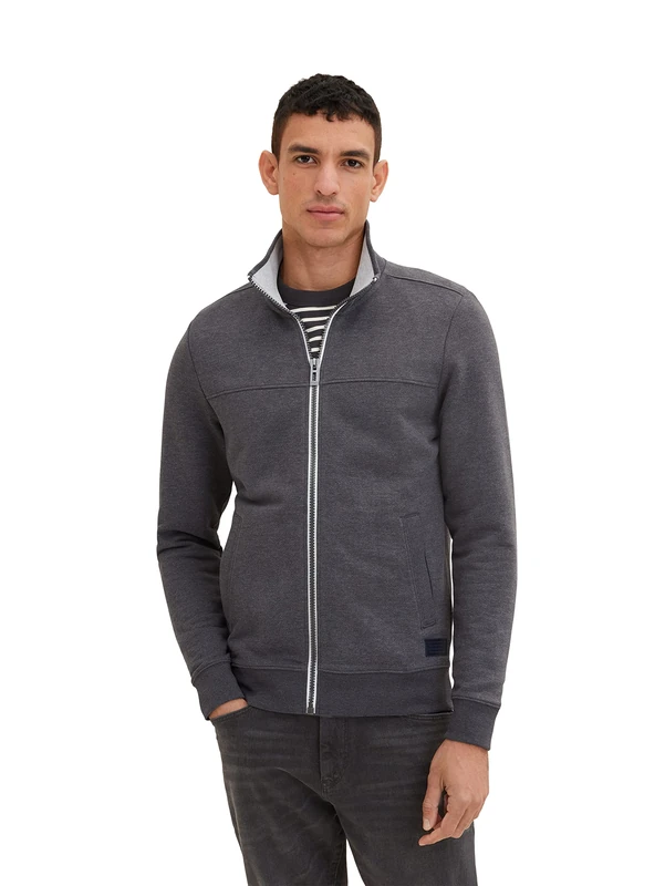 TOM TAILOR Men's Sweatshirt 1037049, 11086 - Dark Grey Melange, XXL