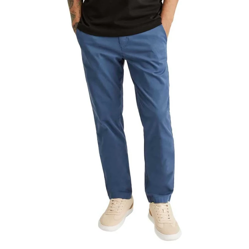 Tommy Hilfiger Men Denton Chino 1985 Pima Cotton Trousers, Blue (Aegean Sea), 28W / 36L
