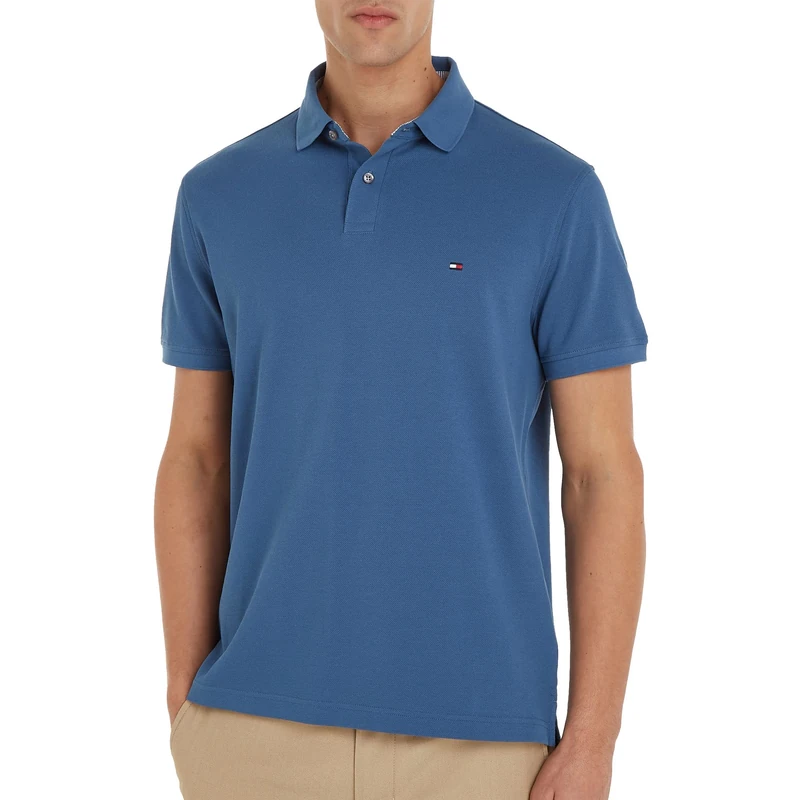 Tommy Hilfiger Men 1985 Short-Sleeve Polo Shirt Regular Fit, Blue (Blue Coast), S