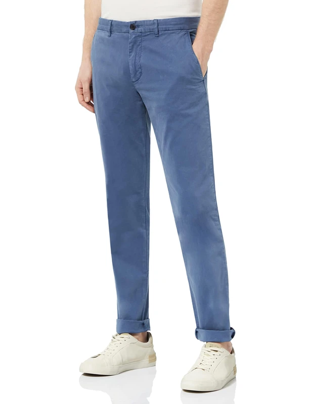 Tommy Hilfiger Men Denton Chino Premium Trousers, Blue (Aegean Sea), 32W / 34L