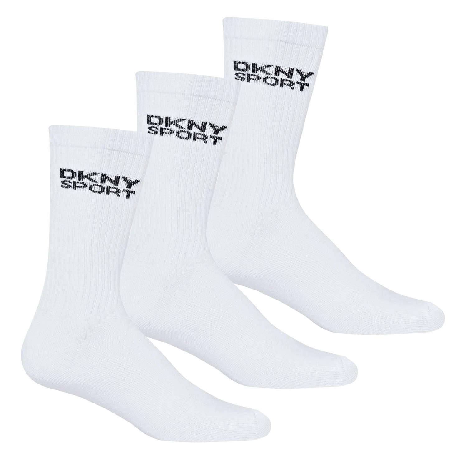 DKNY Men's Radde Socks, White, 7_11 (Pack of 3)