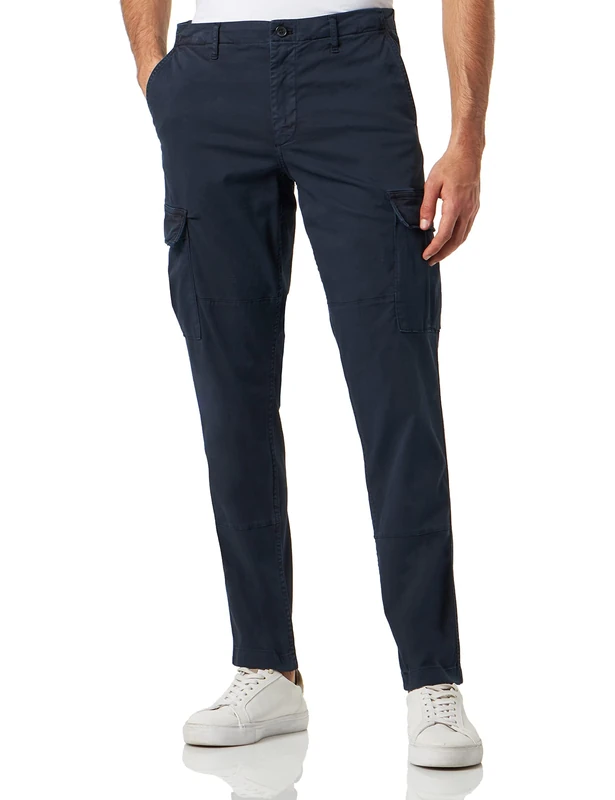 Tommy Hilfiger Men Chelsea Cargo Gabardine Trousers, Blue (Desert Sky), 31W / 32L
