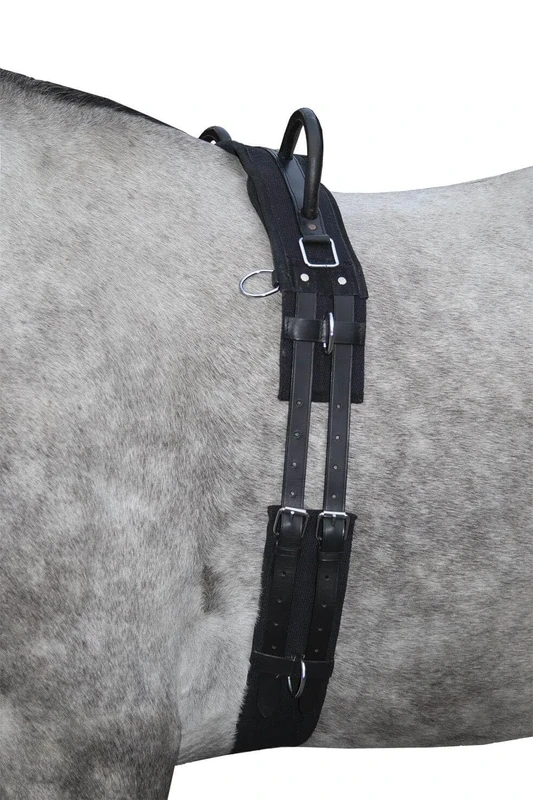 HKM Canvas Lunge Roller With Handle Black Cob