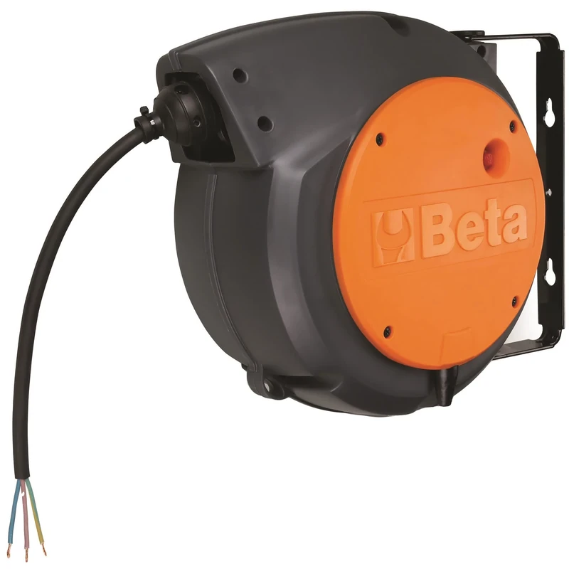 Beta - 1844 15-H05 Automatic Winder with Thermal Protector and Cable 3Gx1.5 mm², Cable Length Outside Shell 1 m, with Adjustable Bracket of 180 ° and Second Quick Interlocking Bracket, 018420821