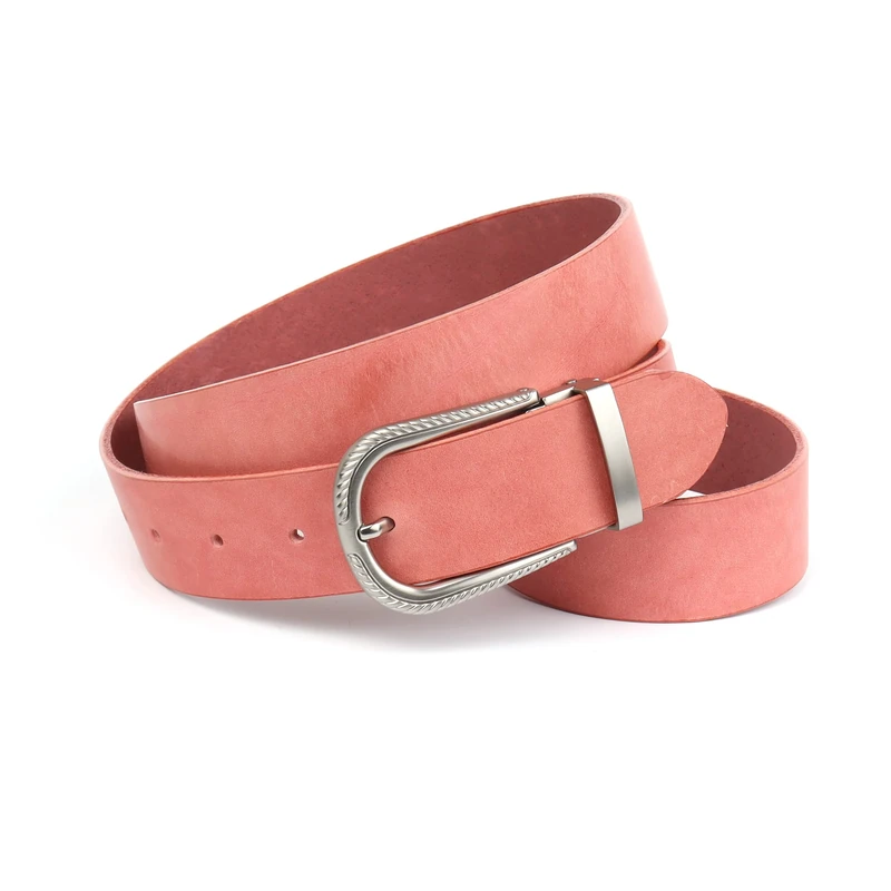 Anthoni Crown Damen Ledergürtel 772P133PI Gürtel, Pink, 90 - Image 1