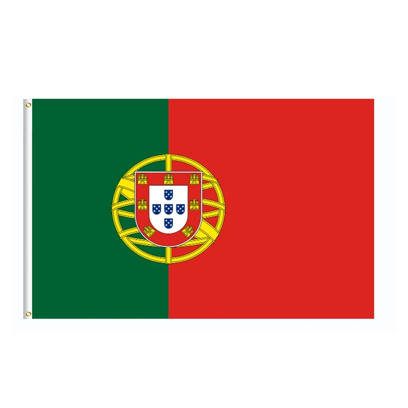 FLAGBURG 5ft x 3ft Portugal Flag 150X90 cm World Cup Portugal Flag with 2 Brass Grommet Eyelets Waterproof and Anti-UV for World Cup 2022 Football Party Decorations