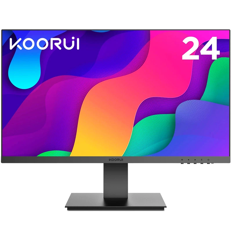 KOORUI 24 Inch FHD Monitor, IPS Computer Monitors, 75Hz, 5ms, 16:9 Full HD (1920 x 1080), VESA Mountable, HDMI/VGA, Low Blue Light, 99% SRGB - Image 1