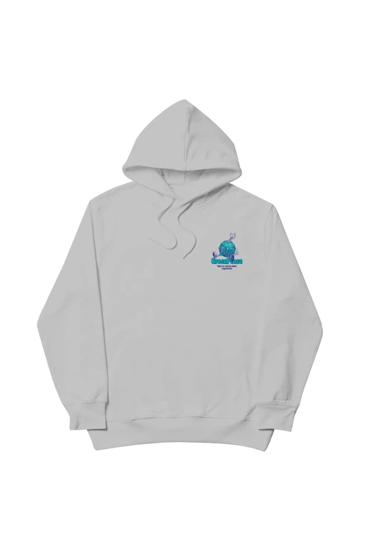 Tealer Hoodie Green Peace Hooded Sweatshirt, Grey, L Unisex, grey, L