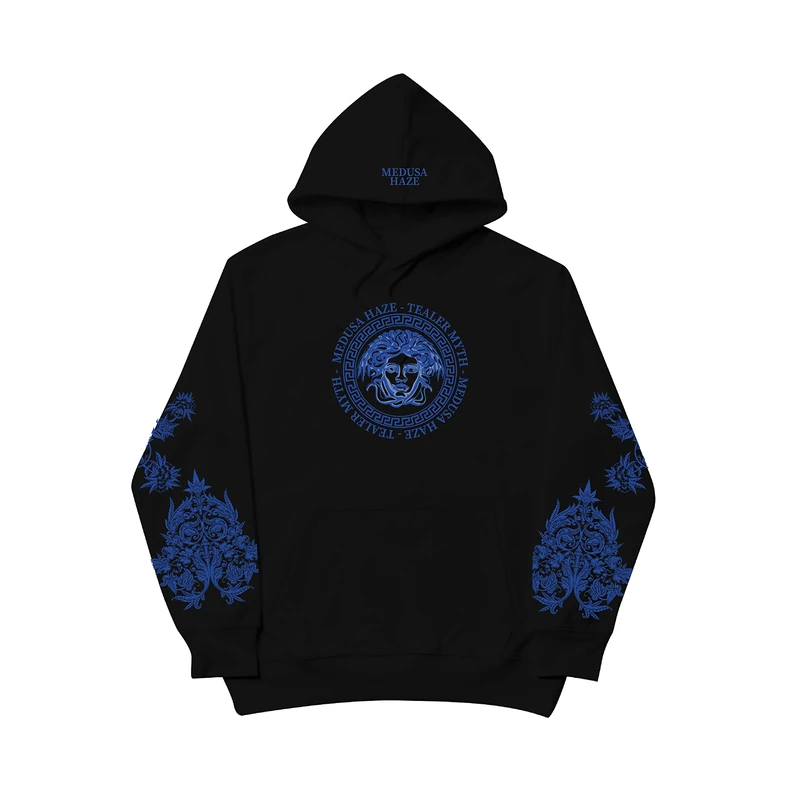 Tealer Medusa Hoodie Hooded Sweatshirt, Black, M