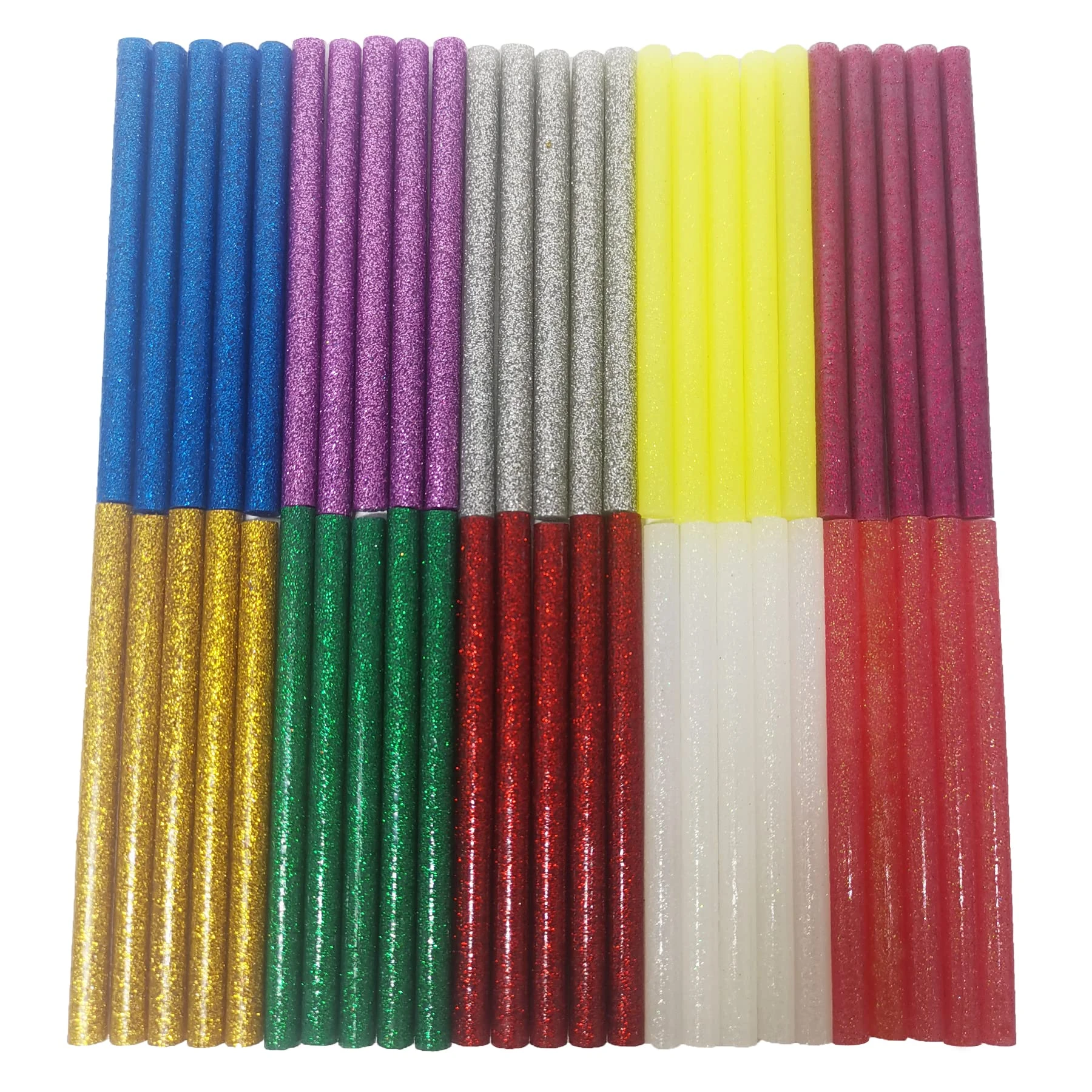 Raintwo 100 x 7 mm Hot Glue Sticks Multicoloured Glue for Hot Glue Gun Pack of 50