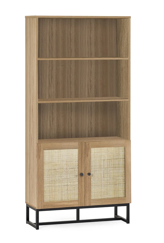 Julian Bowen Padstow Tall Bookcase - Oak Bookcases