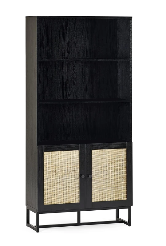 Julian Bowen Bookcase, Black, One Size
