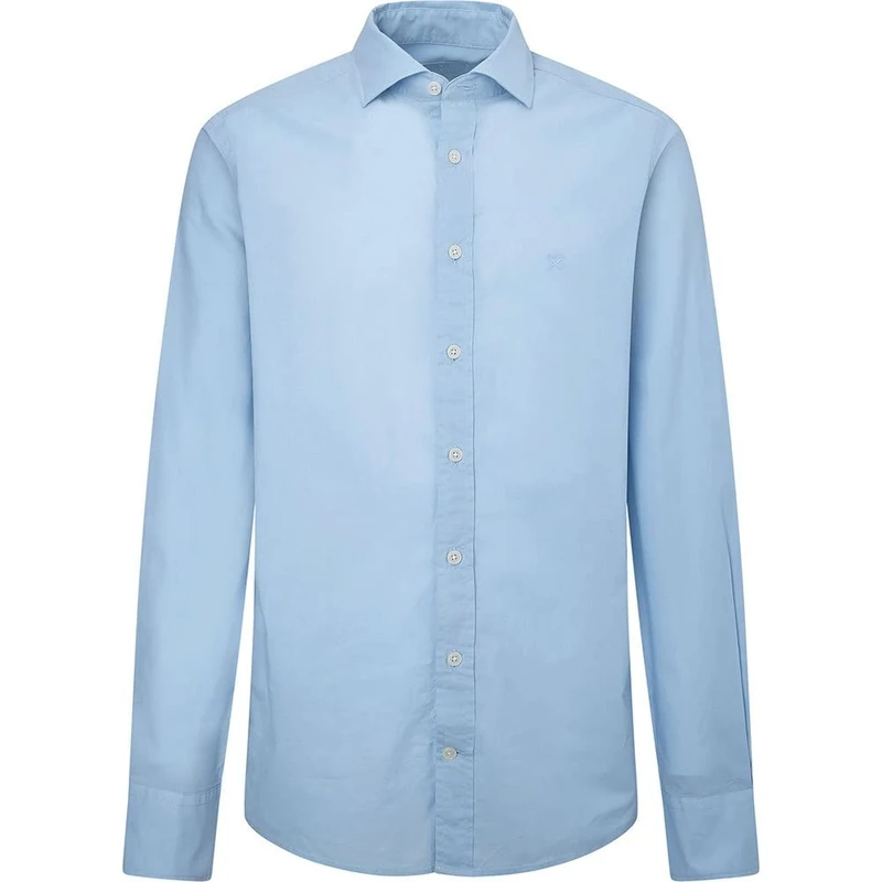 Hackett London Men's GMT Dyed MUSSOLA K Shirt, Sky, L