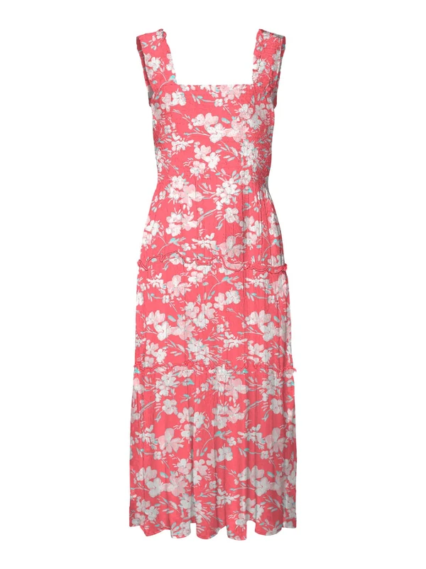 VERO MODA Female Dress VMMENNY Midi Dress, Georgia Peach/AOP: Mille, XS