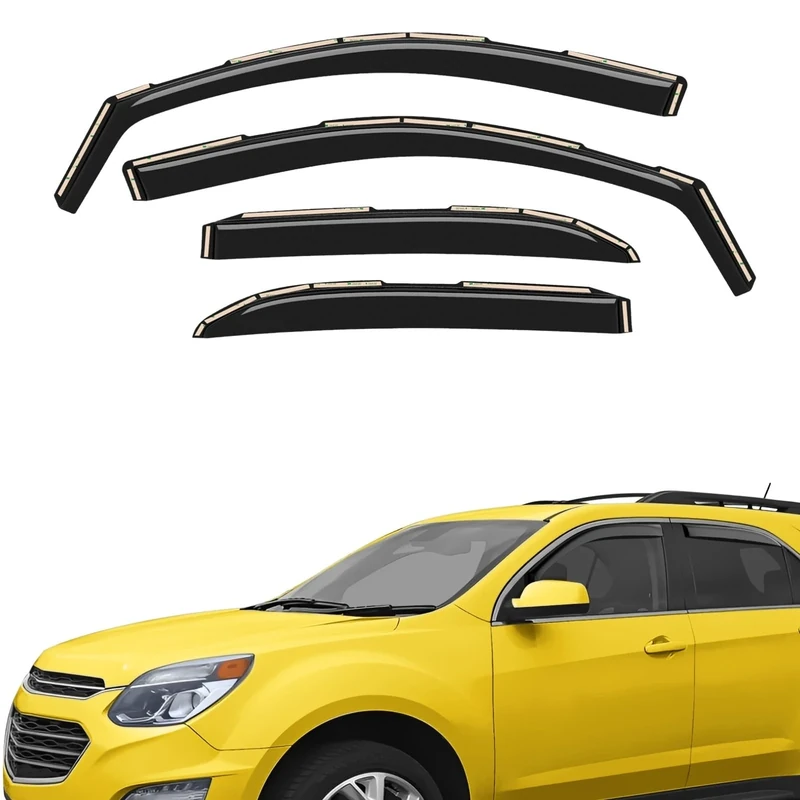 Extra Durable Window Deflectors In-Channel Window Visors Rain Guards Fit for Chevrolet (Chevy) Equinox 2010-2017,Sun Visors, Vent for Visors, Wind Vent for Shades,Exterior Car Accessories- 4pcs.AG0007