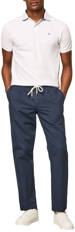 Hackett London Men's Beach Drawstring Pants, Navy, 31W / 34L