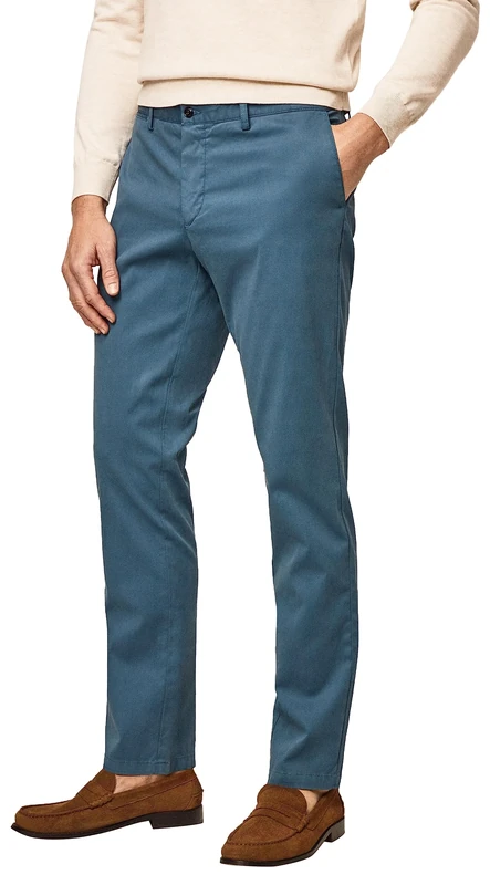 Hackett London Men's Texture Chino Pants, Teal, 31W / 34L