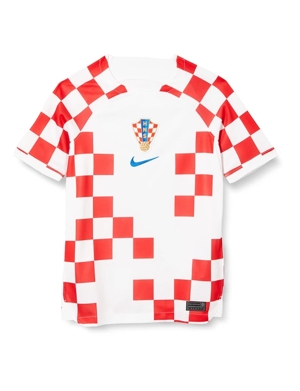 Nike Cro Dri Fit Stadium Home T-Shirt White/Battle Blue XL