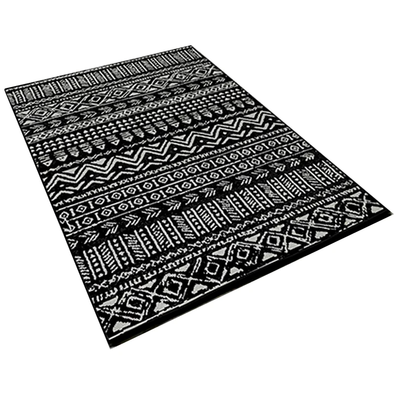 WELL HOME MOBILIARIO & DECORACIÓN Alfombra de poliester estampada 100 x 150 cm modelo MountainRange black - Image 1