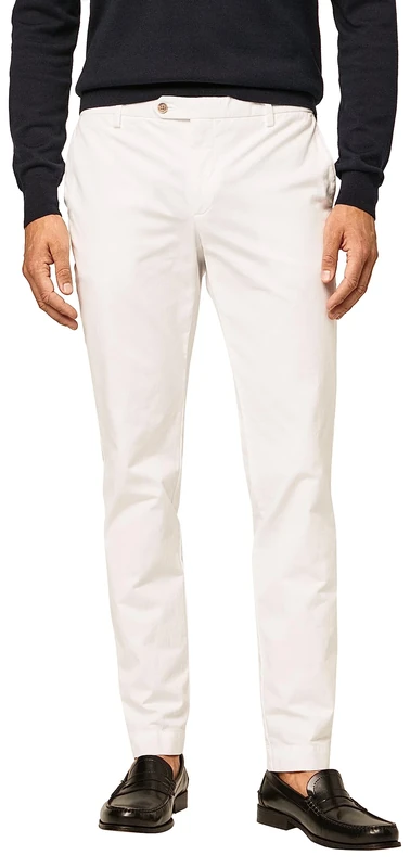 Hackett London Men's CORE Kensington Pants, White, 29W / 32L