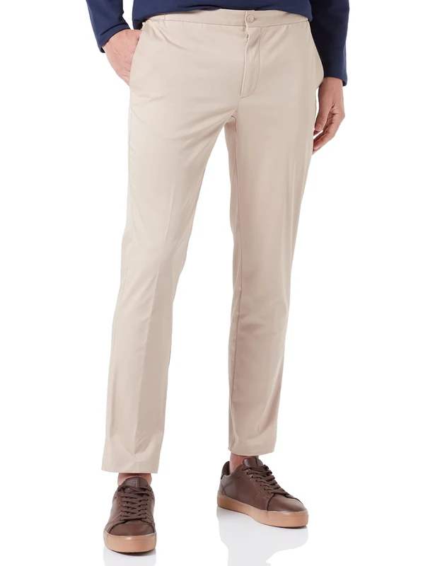 Hackett London Men's Perfect Tencel Chino Pants, Tan, 33W / 32L