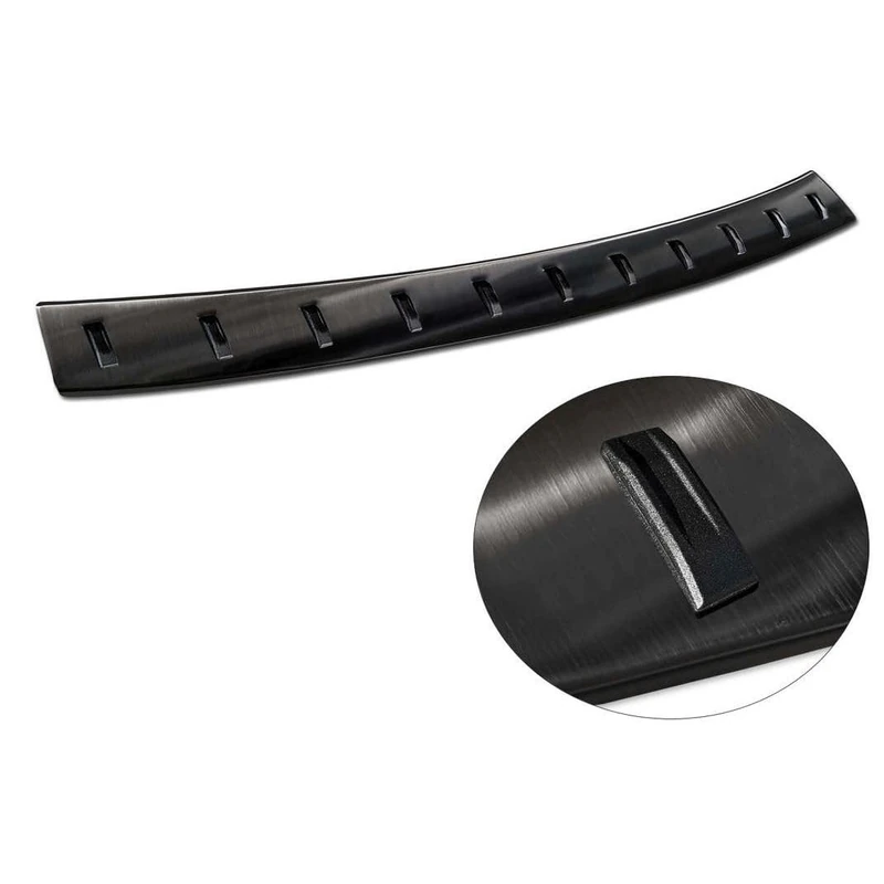 Black Stainless Steel Rear bumper protector compatible with Citroën SpaceTourer/Jumpy 16- & Peugeot Traveller/Expert 16- & Toyota Proace Verso 16- & Opel Vivaro/Zafira Life 19- 'STRONG EDITION'