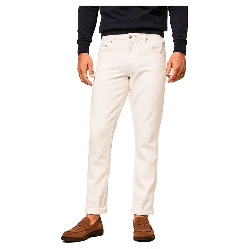 Hackett London Men's White Denim Jeans, 35W / 32L