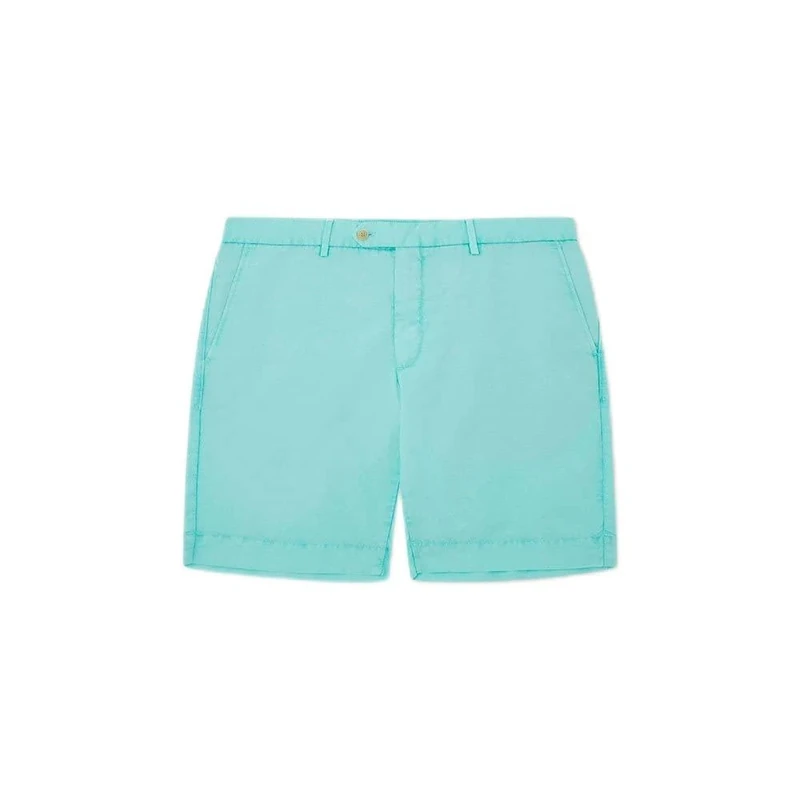 Hackett London Men's Linen Texture Shorts, Turquoise Green, 30W