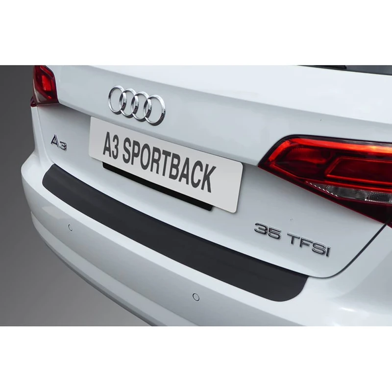 RGM ABS Rear bumper protector compatible with Audi A3 (8V) Sportback Facelift 05/2016-04/2020 incl. S-Line/S3/RS3 - Black