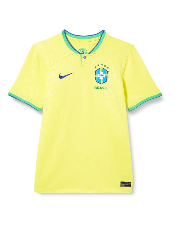 Nike CBF Dri Fit Stadium Home T-Shirt Dynamic Yellow/Paramount Blue XL - Image 1