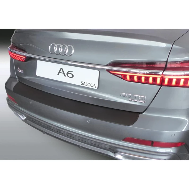 RGM ABS Rear bumper protector compatible with Audi A6 (C8) Sedan 06/2018- Black