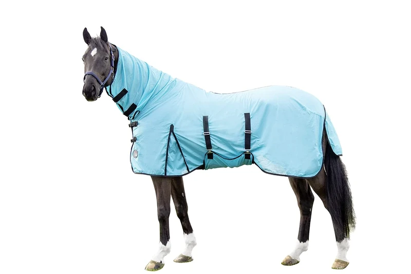 HKM Rain Horse Rugs & Blankets Dark Blue/Grey 165