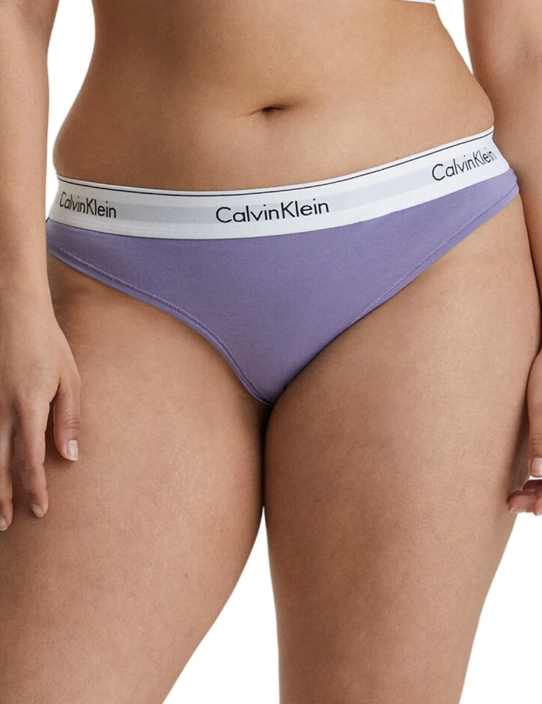 Calvin Klein Women's Thong, Purple (Splash of Grape), M