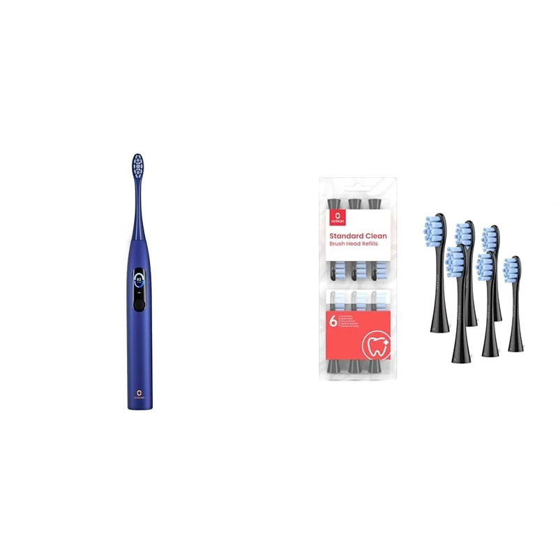Oclean X Pro Blue + 6 Brush Heads Black