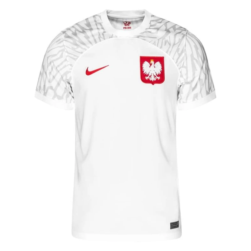 Nike Pol Dri Fit Stadium Home T-Shirt White/Sport Red XL