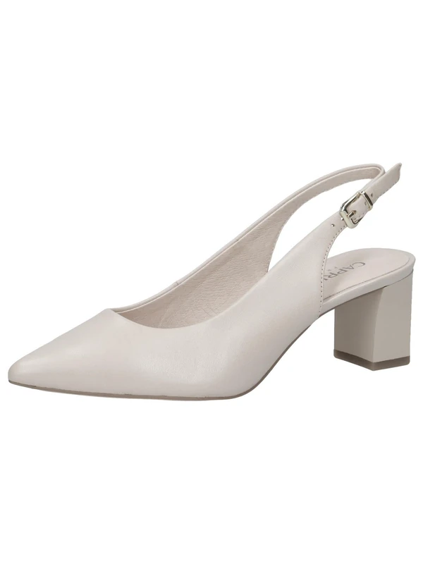 CAPRICE Women's 9-9-29605-20 Pumps Sling, Off-White Nappa, 4.5 UK