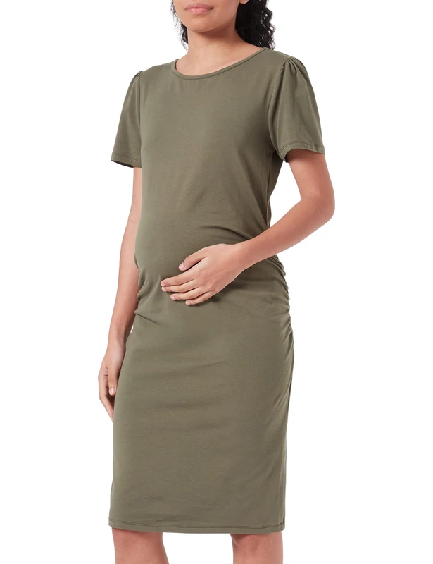 Noppies Maternity Women's Dress Bogor Short Sleeve, Dusty Olive-P520, 8