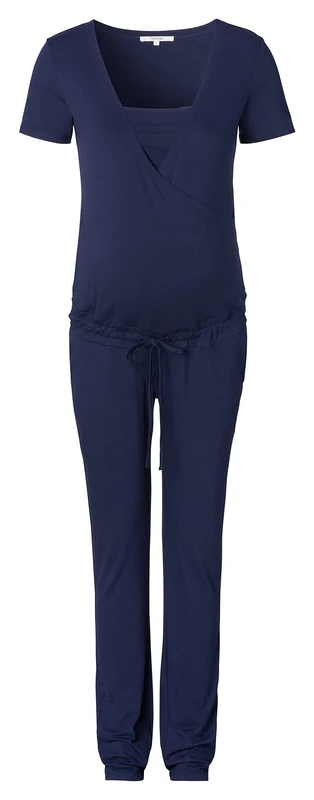 Noppies Women's Driel Nursing Short Sleeve Jumpsuit Overalls, Peacoat P590, 18 - Image 1