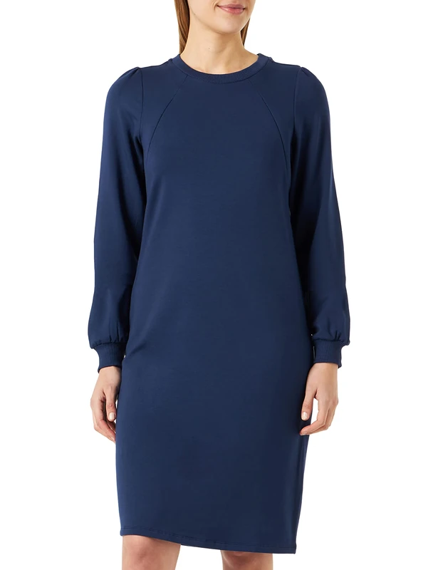 Noppies Women's Pinole Nursing Long Sleeve Dress, Peacoat P590, 14