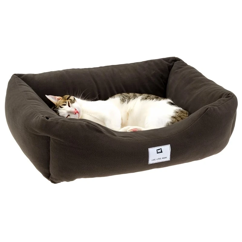 Ferplast Small Dog Bed Coccolo Microfleece 50 Soft, Washable Small Dog And Cat Bed, Grey