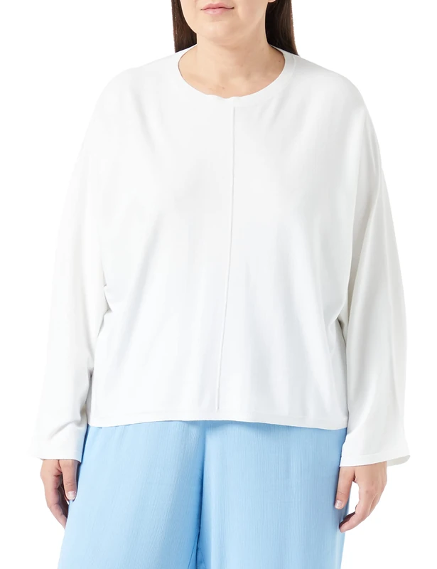 Sisley Women's Sweater, White 074, L - Image 1