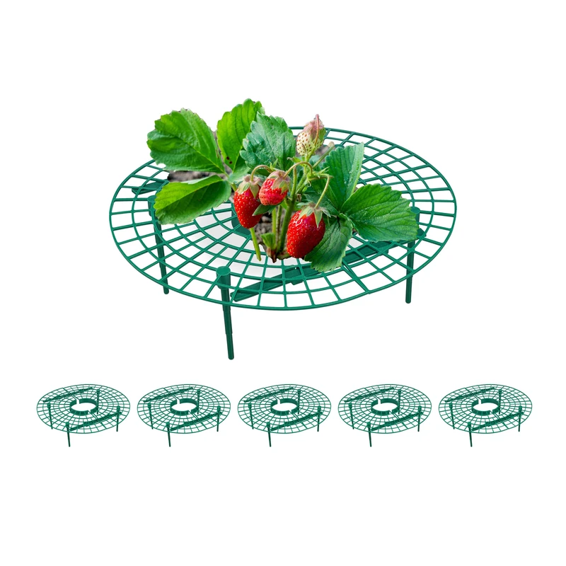 Relaxdays Strawberry Support - 6 Piece Set - Green 10 x 30 cm