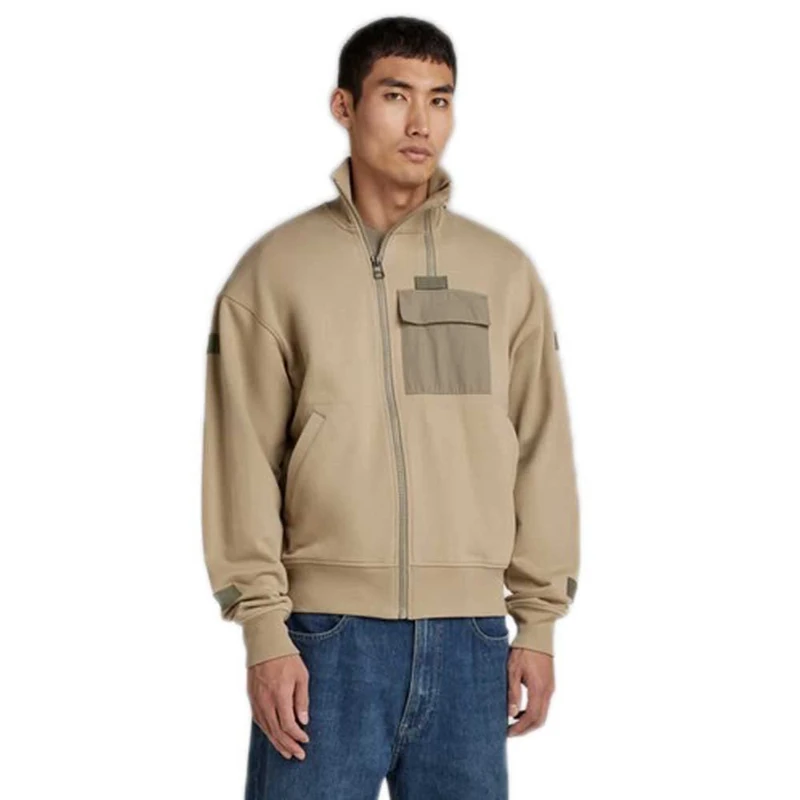 G-Star Men's Utility Bomber Mix Loose Sweater, Multicolour (tree house D21511-A613-C941), L