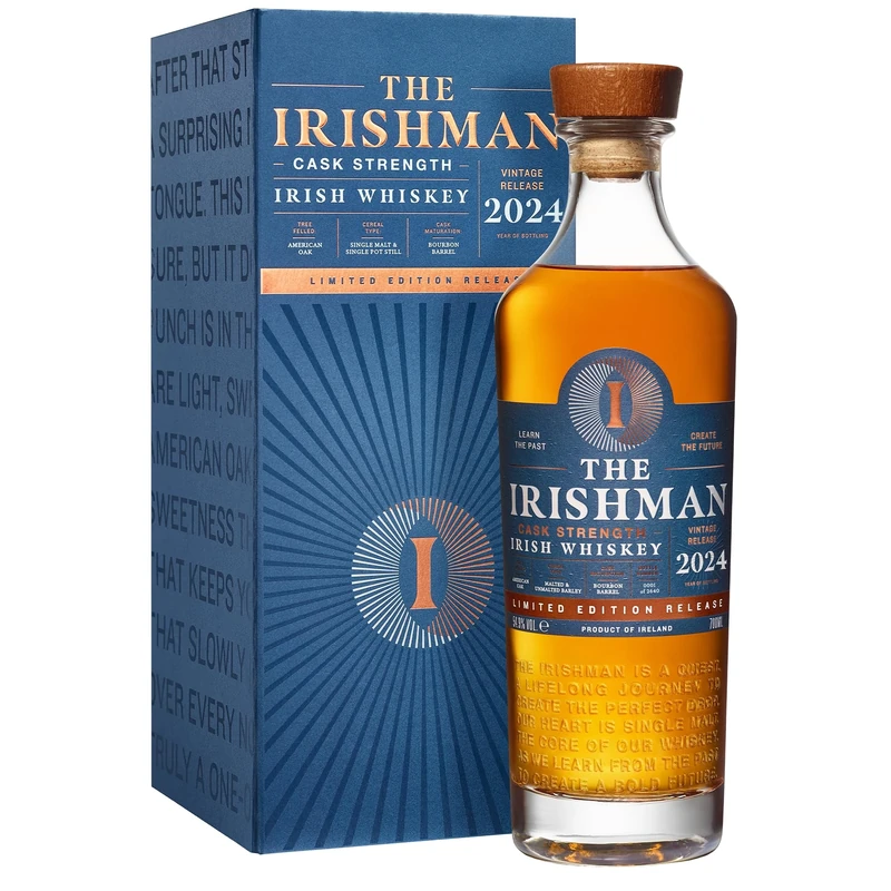 The Irishman Cask Strength Whiskey 70cl, 55.3% ABV | Blended Irish Whiskey, Triple Distilled, 100% Irish Barley, Oak Cask Aged, Single Malt & Single Pot Still Blend