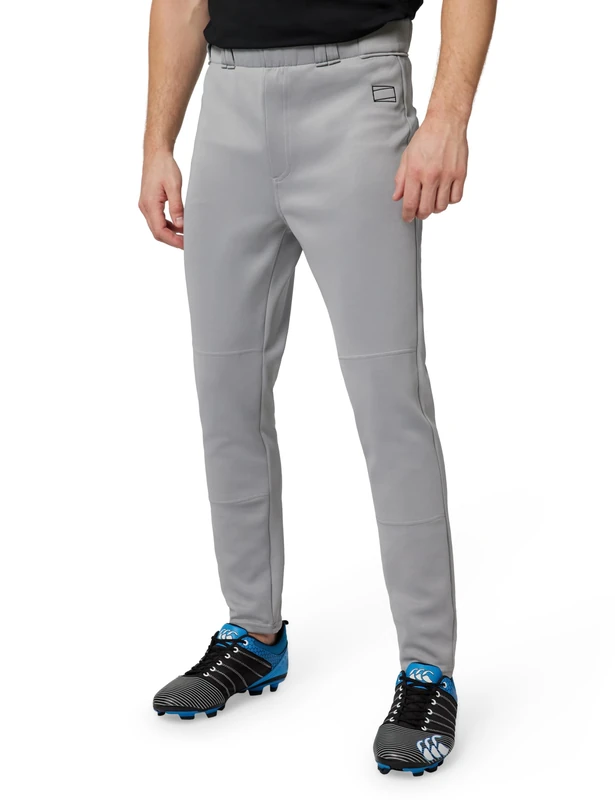 Rawlings Men's Jogger Style Baseball Pant, Grey + Built-in Compression Short, Large