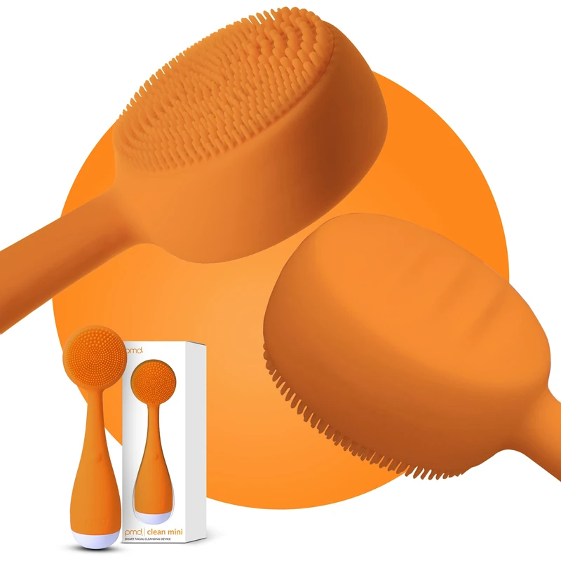 PMD Clean Mini - Smart Facial Cleansing Device with Silicone Brush & Anti-Aging Massager - Waterproof - SonicGlow Vibration Technology - Clear Pores and Blackheads - Lift, Firm, and Tone Skin