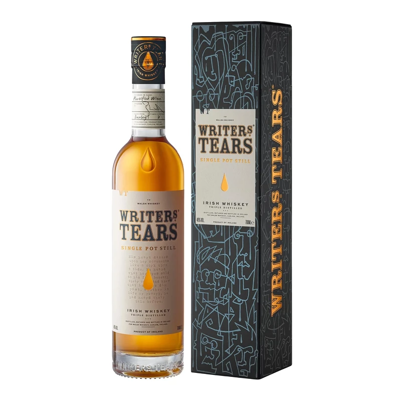 Writers' Tears Single Pot Still Irish Whiskey - Triple Distilled, Non-Peated - Aged in Bourbon Barrels, Sherry Casks, & Marsala Casks - 70cl / 700ml, 46% ABV
